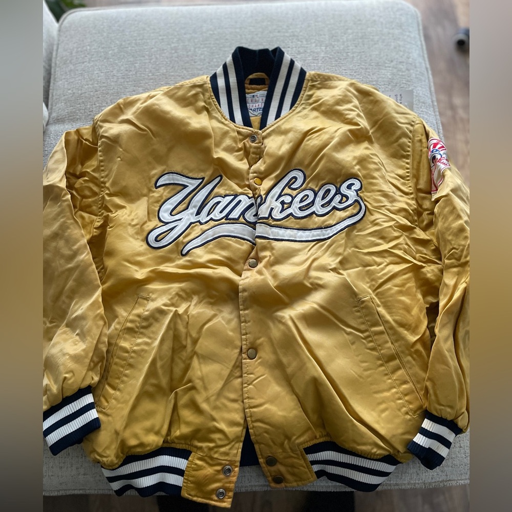 New York Yankees Vintage 90s Starter Puffer Bubble Satin Jacket